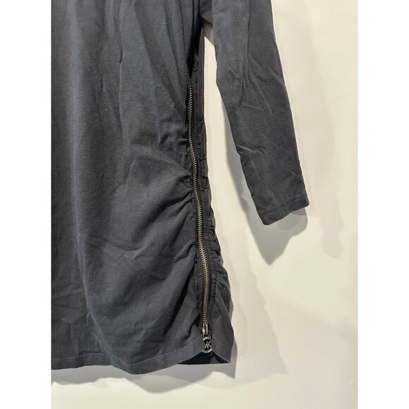 Michael Kors Size XL Gray Scoop Neck Stretch Side Zip Logo Work Office Blouse - Picture 3 of 8